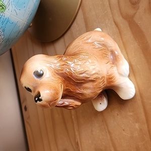 Vintage Cocker Spaniel sitting puppy porcelain figurine
